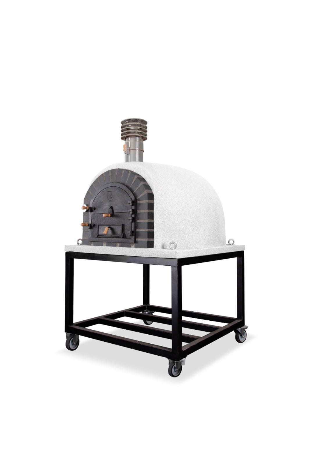 Traditional Wood Fired Brick Pizza Oven - Modern Royal w/Portable Steel Base