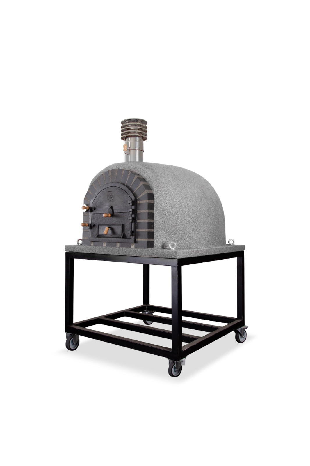Traditional Wood Fired Brick Pizza Oven - Modern Royal w/Portable Steel Base