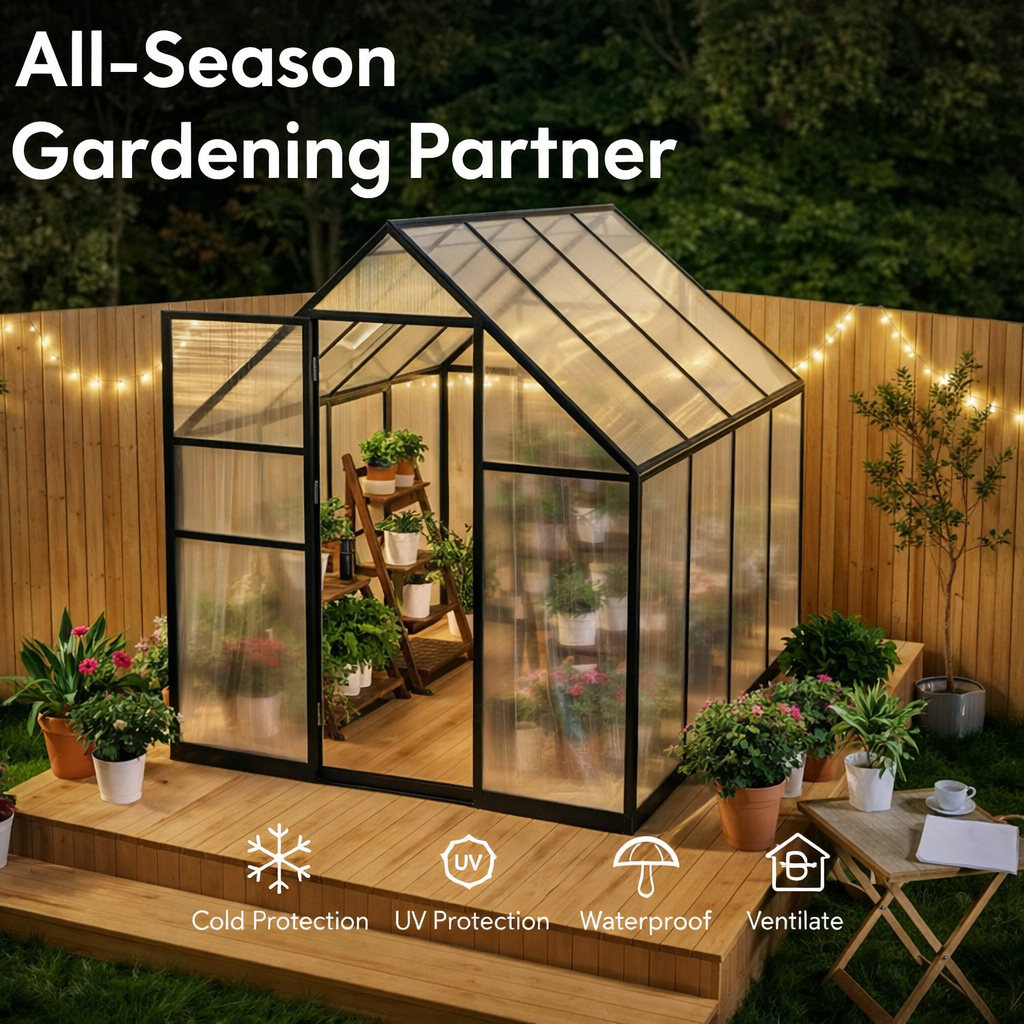 Veridian LuxeFrame 8×12 Greenhouse