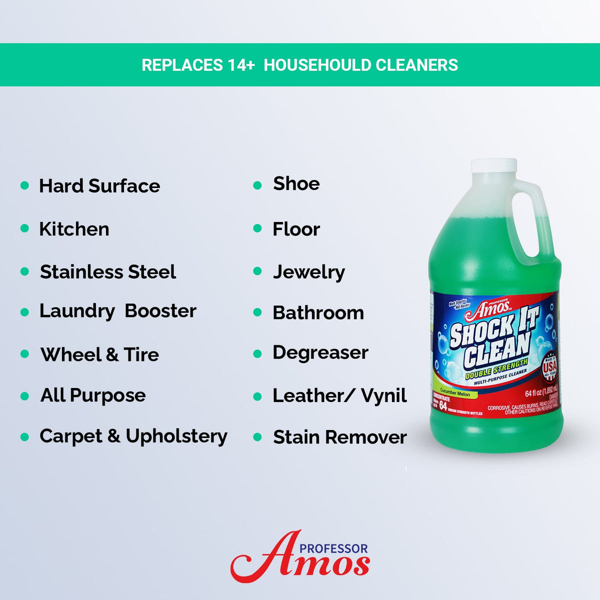 Professor Amos Shock It Clean Concentrate 64oz.