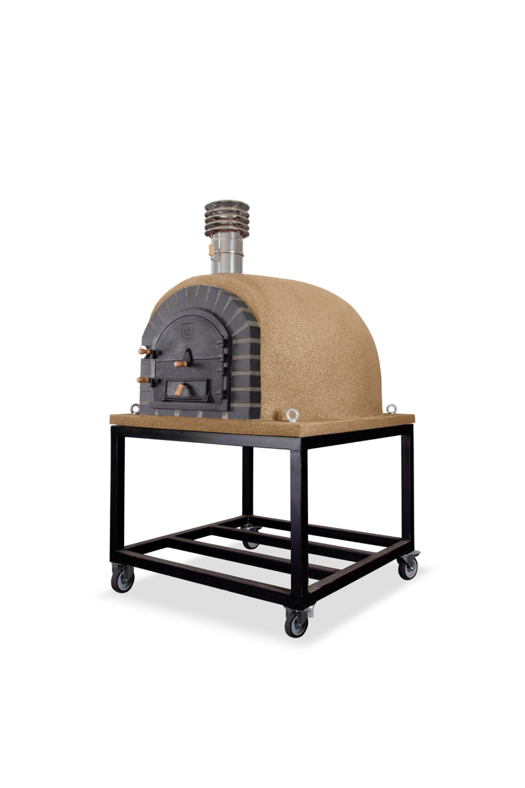 Traditional Wood Fired Brick Pizza Oven - Modern Royal w/Portable Steel Base