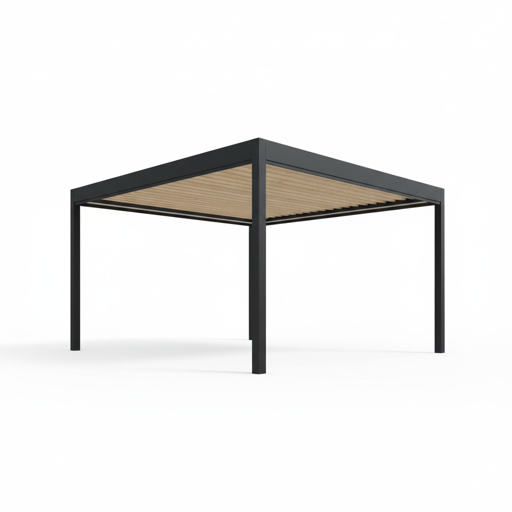 Solara Nordic Slatted Modern Pavilion